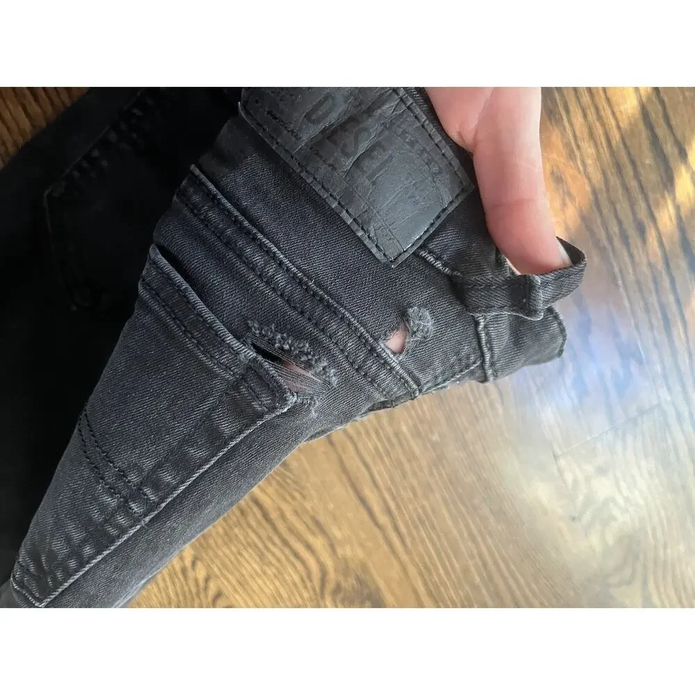 Diesel Skinzee women black stretch jeans Sz 30 wash 0813E